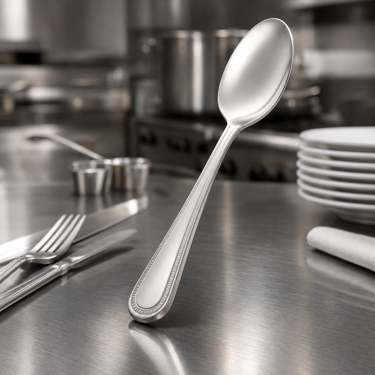 Product image #3 for Plaza Heavy Weight Mirror Finish Bouillon Spoon, 18/0 Stainless Steel