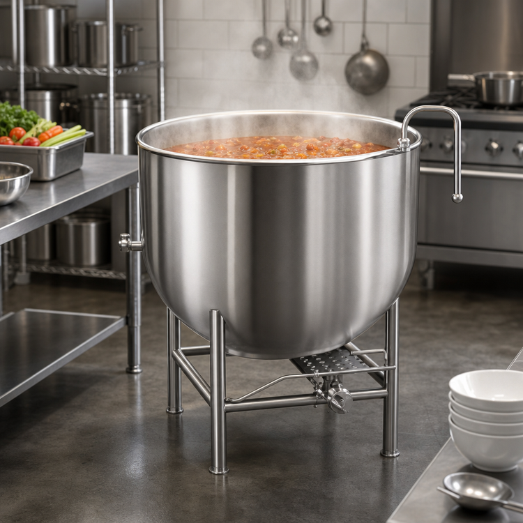 Product image #3 for Legion LT-40 40-Gallon Stationary Direct Steam Kettle with 2/3 Jacket