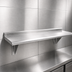 Thumbnail image #3 for Advance Tabco 96 Inch Wall-Mounted Stainless Steel Shelf, 10 Inch Deep, 16 Gauge, Satin Finish