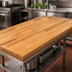 Thumbnail image #3 for John Boos Appalachian Blended Rails Edge Grain Red Oak Island Countertop, 96 x 42 x 1-1/2 Inches, Penetrating Oil Finish