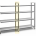 Thumbnail image #3 for Cambro Camshelving Elements XTRA Stationary Add-On 4-Shelf Solid Polymer Shelving Unit, 54 x 24 x 64 Inch, Speckled Gray