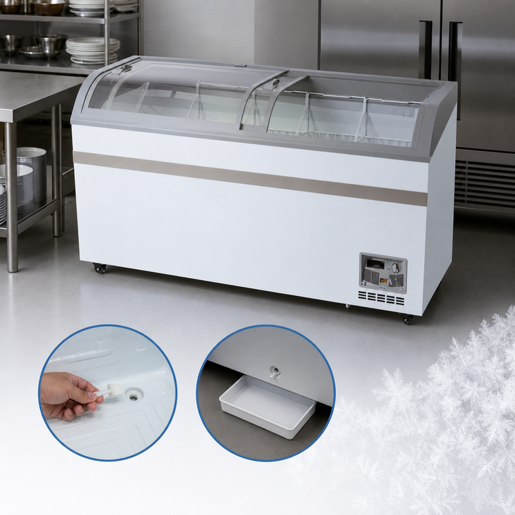 Product image #3 for KoolMore 14 Cu. Ft. Manual Defrost Island Chest Freezer with Sliding Glass Doors