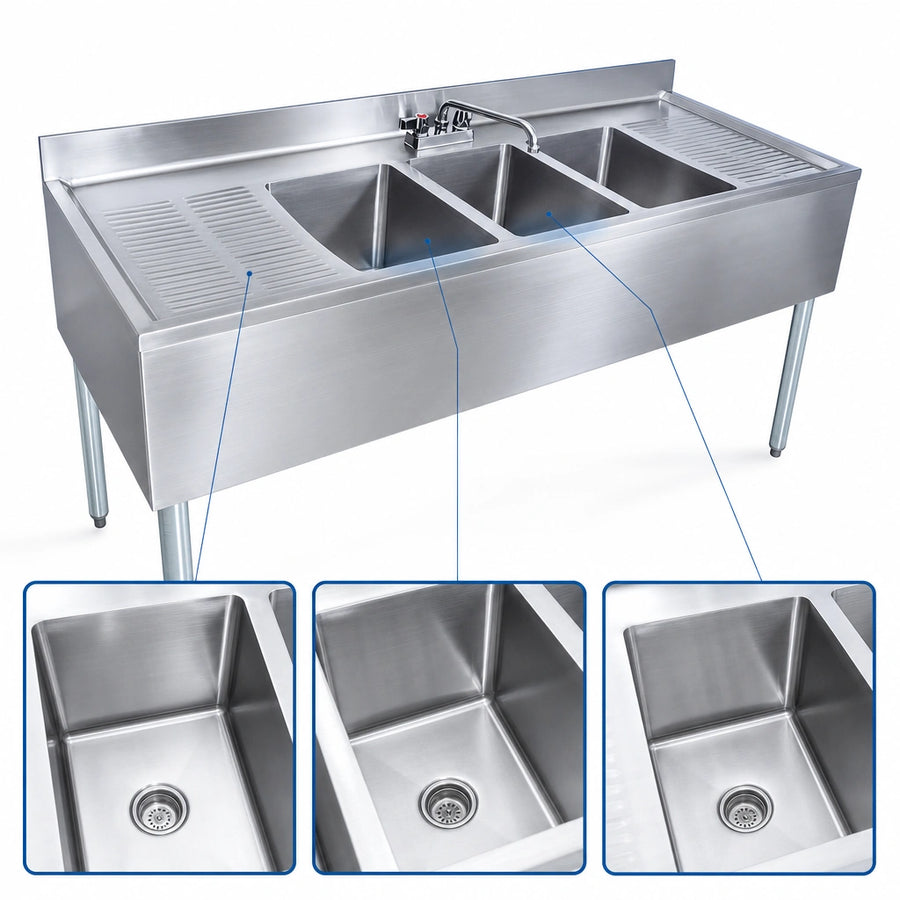 Three Compartment Sink
