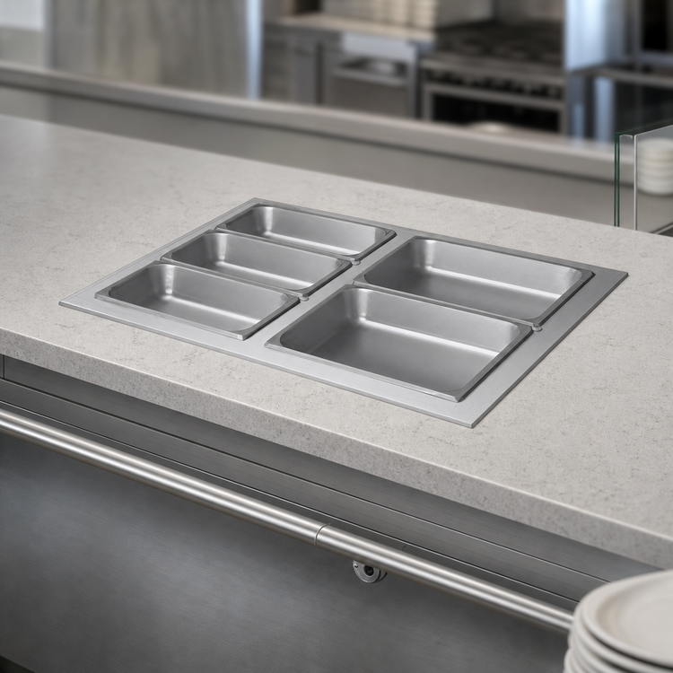 Product image #3 for Hatco Drop-In Modular Dry Heated Well, 4 Full-Size Pans, Insulated, Top Mounted Controls