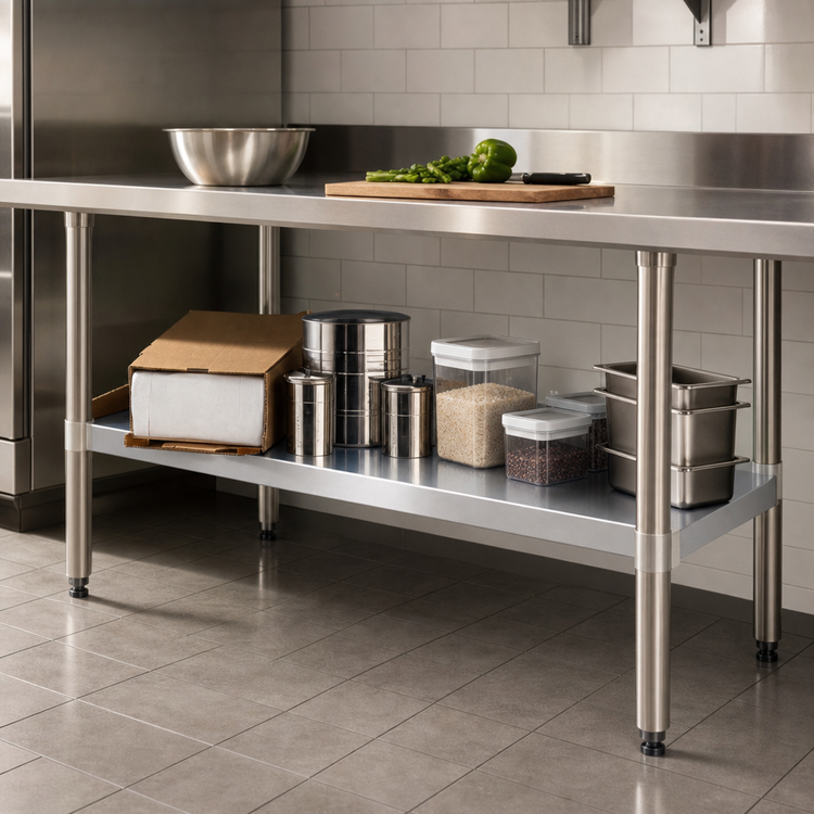 Product image #3 for New Age Aluminum Undershelf for 60-Inch x 24-Inch Work Table