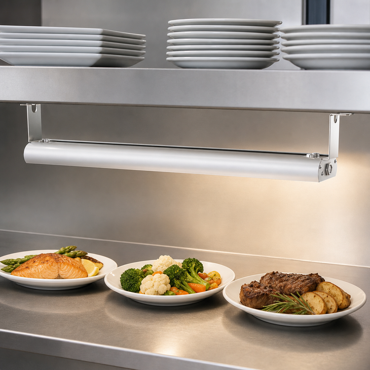 Product image #3 for Vollrath 18-Inch Low Profile Unlighted Strip Heat Lamp with Remote Toggle Switch, Aluminum Housing, 208V