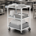 Thumbnail image #3 for Vollrath Stainless Steel 3-Shelf Utility Bus Cart, 400 lb Capacity