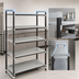 Thumbnail image #3 for Cambro Camshelving Elements XTRA High Density Top Rail Stationary Starter Unit, 18-Inch D x 60-Inch L x 81-Inch H, 5-Tier, Speckled Gray