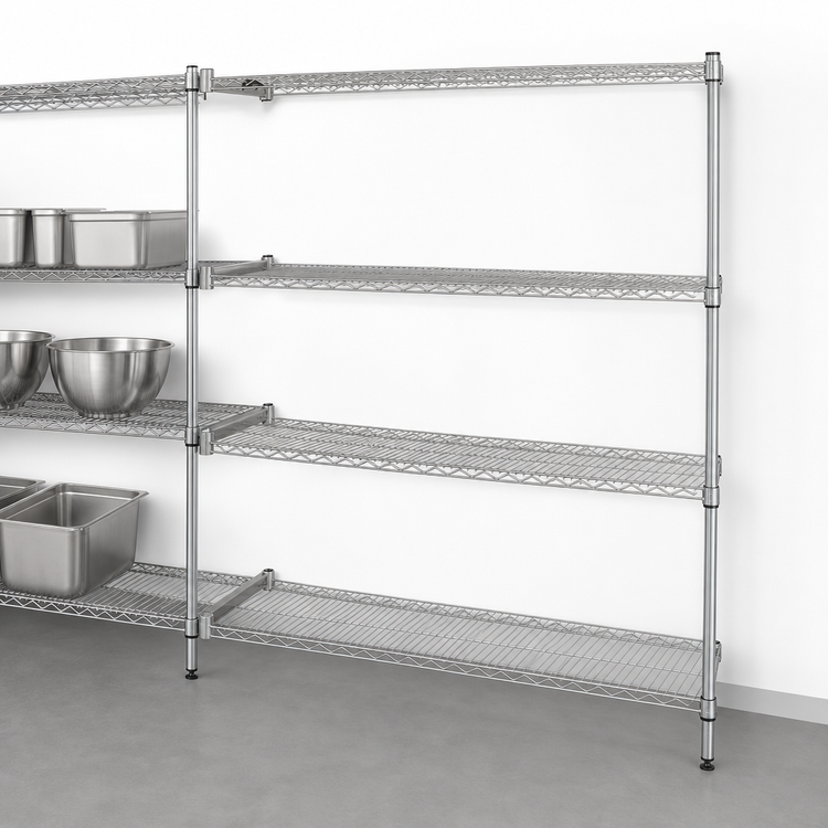 Product image #3 for Metro Super Erecta Chrome-Plated Wire Add-On Shelving Unit, 72"W x 24"D x 63"H
