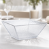 Thumbnail image #3 for American Metalcraft Rain Collection X-Large Square Clear Styrene Rain Bowl, 228 oz.