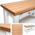 Thumbnail image #4 for John Boos Grazzi 60-Inch x 36-Inch Butcher Block Work Table with Maple Top, Drawers, and Drop Leaf
