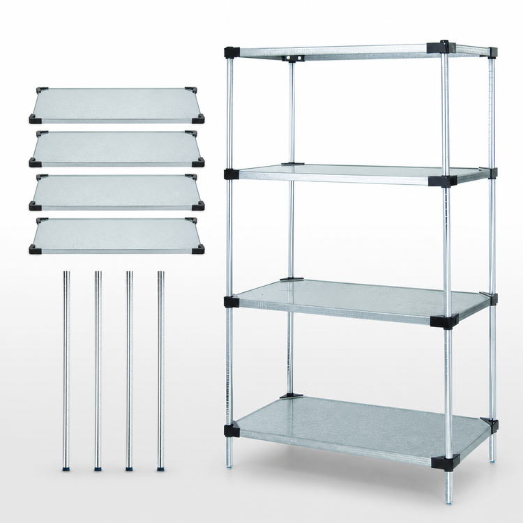Product image #3 for Quantum Solid Shelving Starter Kit, 42 x 24 x 86 Inches, 4-Shelf Stationary Unit