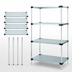 Thumbnail image #3 for Quantum Solid Shelving Starter Kit, 42 x 24 x 86 Inches, 4-Shelf Stationary Unit