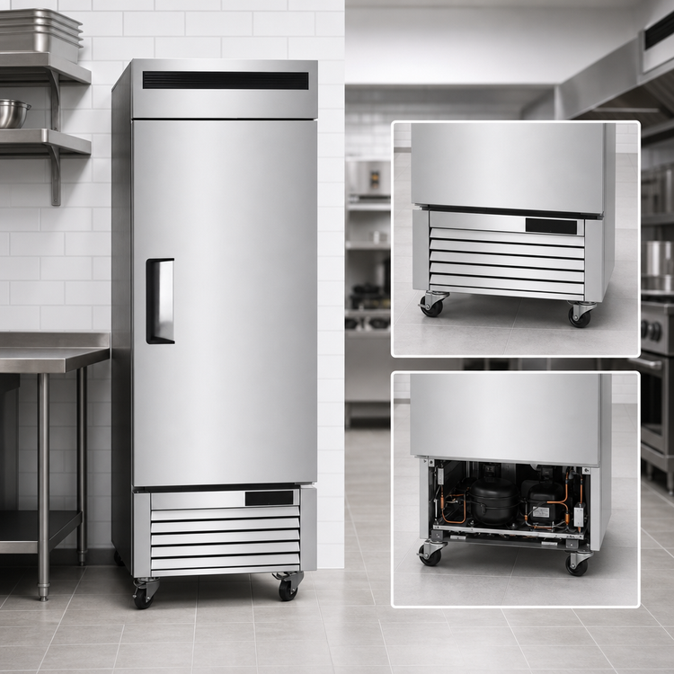 Product image #4 for Atosa One-Section Reach-In Refrigerator, 12.57 Cu. Ft., Bottom-Mount Self-Contained, Solid Door