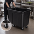 Thumbnail image #3 for Rubbermaid Commercial Products Mobile Open-Top Cube Truck, 14 Cu Ft, 500 lb Capacity, Black