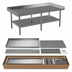 Thumbnail image #3 for Mixrite 36-1/4 in. x 36 in. Stainless Steel Equipment Stand with Adjustable Undershelf