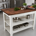 Thumbnail image #4 for John Boos 60-Inch x 36-Inch American Black Walnut Wood Top Work Table with Painted Base and Slatted Undershelves