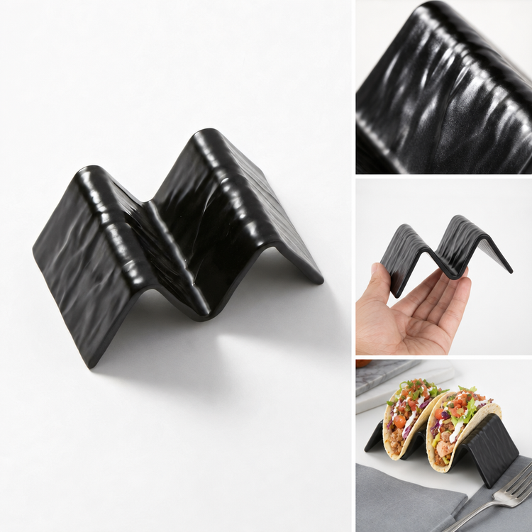 Product image #3 for American Metalcraft Faux Slate Melamine Taco Holder
