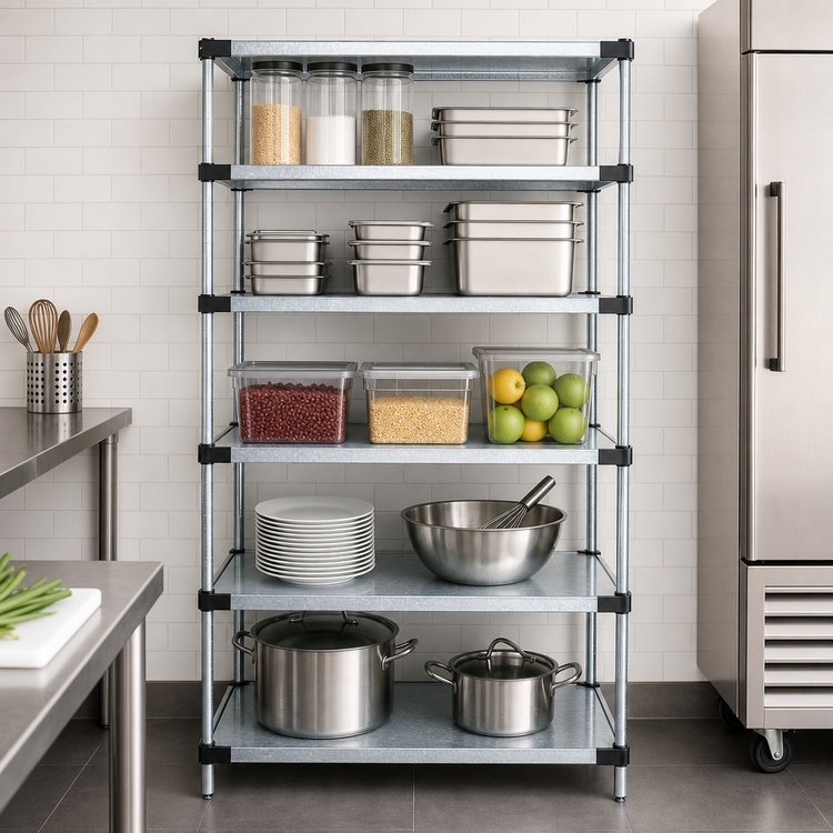 Product image #3 for Quantum 36 x 18 x 54 Inch Solid Shelving Starter Kit with 5 Shelves
