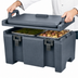 Thumbnail image #4 for Cambro Ultra Pan Carrier Top-Loading Insulated GN Food Pan Carrier, 40 Qt., Granite Gray