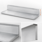 Thumbnail image #3 for Advance Tabco VKCT-246 72-Inch x 25-Inch Stainless Steel Countertop with 10-Inch Backsplash and No-Drip Edge
