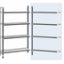 Thumbnail image #3 for Cambro Camshelving Elements XTRA 42 Inch Wide x 21 Inch Deep x 84 Inch High Stationary Add-On Polymer Shelving Unit, 4-Tier, Vented and Solid, Speckled Gray