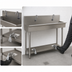 Thumbnail image #3 for Advance Tabco 48-Inch 2-Station Toe-Push Floor-Mounted Hand Wash Sink with Gooseneck Spouts