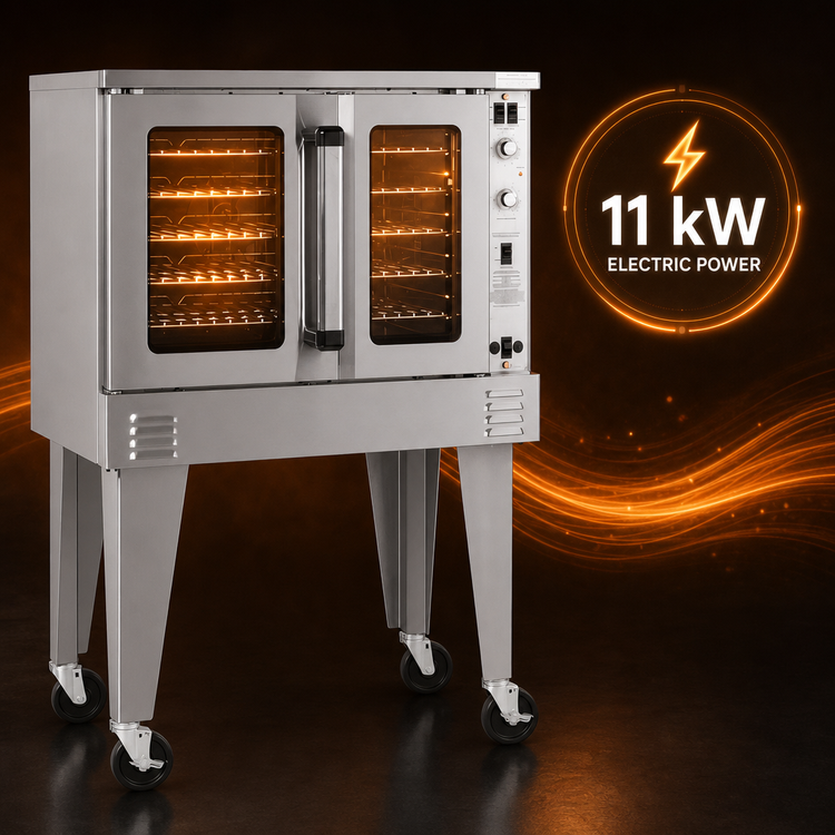 Product image #3 for Southbend Platinum Bakery-Depth Single Deck Electric Convection Oven, 11 kW, Standard Controls, Dependent Doors