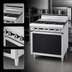 Thumbnail image #3 for Jade Range Titan JTRH-1ST 12-Inch Heavy Duty Gas Range with Open Burner & Hot Top