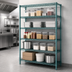 Thumbnail image #3 for EagleGard 5-Tier Add-On Wire Shelving Unit, 60W x 24D x 86H, Blue-Green Hybrid Epoxy Finish