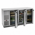Thumbnail image #3 for Pro-Line E-Series 80-Inch Three-Section Stainless Steel Refrigerated Back Bar Cabinet with Solid Locking Doors