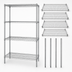 Thumbnail image #3 for Quantum Stationary 4-Shelf Wire Shelving Starter Kit, 42
