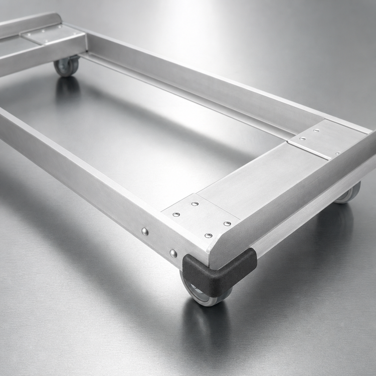 Product image #3 for Metro 60 x 21 Inch Made-to-Order Aluminum Truck Dolly Frame with Wraparound Bumper