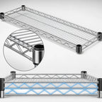Thumbnail image #3 for Eagle Group QuadTruss QA1454S Quad-Adjust Wire Shelf, 54 x 14 Inch, Stainless Steel Case of 2
