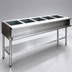 Thumbnail image #3 for Eagle Group 5-Well Natural Gas Water Bath Hot Food Table with Open Base and Undershelf, 79 Inch Wide
