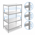 Thumbnail image #3 for John Boos Stainless Steel Dry Storage Shelving Unit with 3 Adjustable Shelves, 54 x 24 x 60 Inches