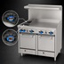 Thumbnail image #3 for Comstock-Castle F3218-36 48-Inch Commercial Gas Range with 2 Open Burners, 36-Inch Griddle, and 2 Space-Saver Ovens