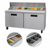 Thumbnail image #3 for Hoshizaki Steelheart SR60B-16 60-Inch Two-Section Sandwich Top Prep Refrigerator with 16-Pan Rail