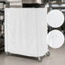 Thumbnail image #3 for Metro Waterproof Cart Cover for Queen Mary & Banquet Carts, 60 x 24 x 62 Inch, Vinyl-Nylon Coated, White