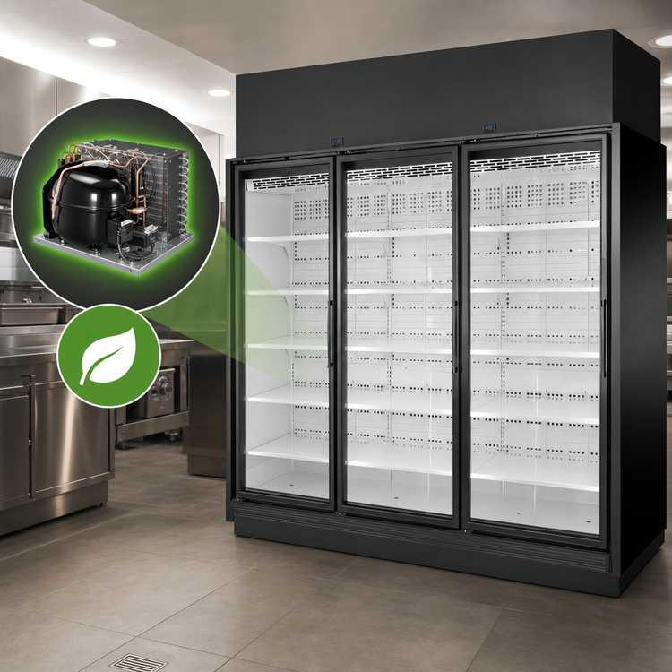 Product image #3 for True TRM3L 3-Section Low-Temp Self-Contained Glass Door Freezer Merchandiser