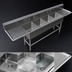 Thumbnail image #3 for John Boos Pro-Bowl 4-Compartment Stainless Steel Sink with Dual Drainboards, 24