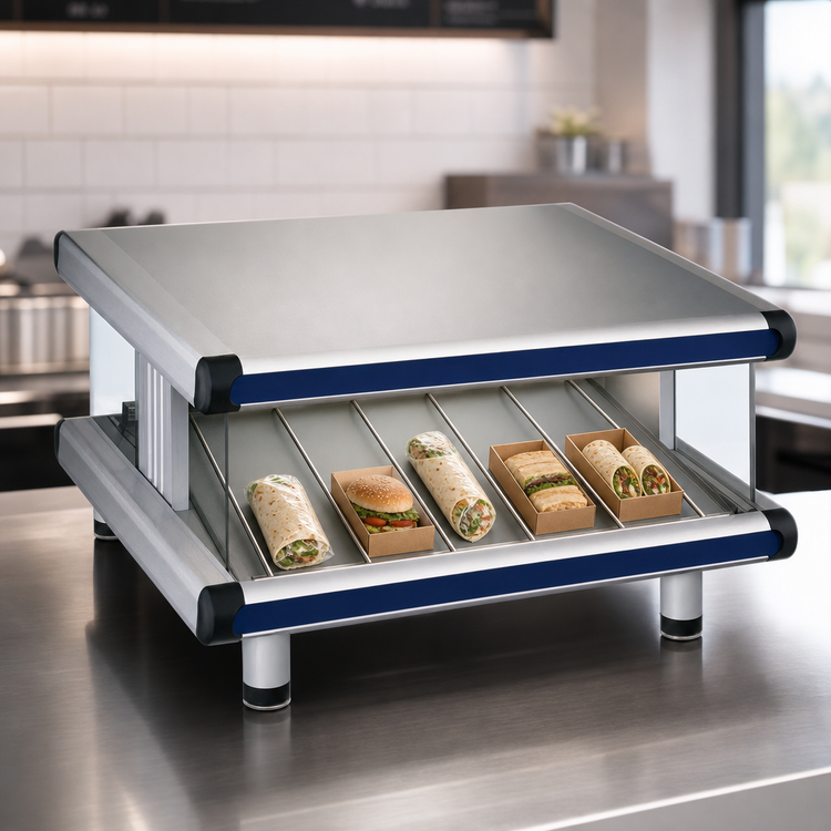 Product image #3 for Hatco Glo-Ray Designer Slant Countertop Merchandising Display Warmer, Single Shelf, 30.25 Inch