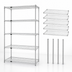 Thumbnail image #3 for Quantum 5-Shelf Chrome-Plated Wire Shelving Starter Kit, 72-Inch W x 12-Inch D x 86-Inch H