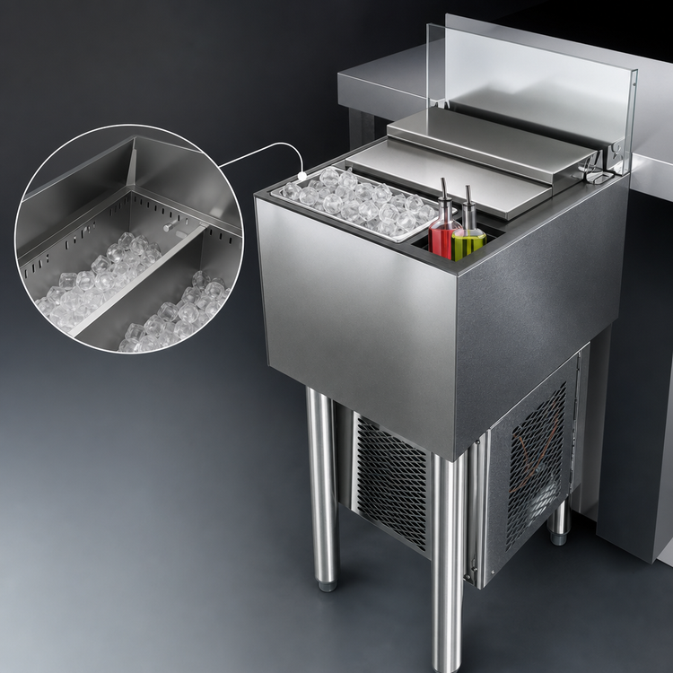 Product image #3 for Perlick Tobin Ellis Signature Modular Ice Vault Bar Ice Bin, 12 Inch Wide