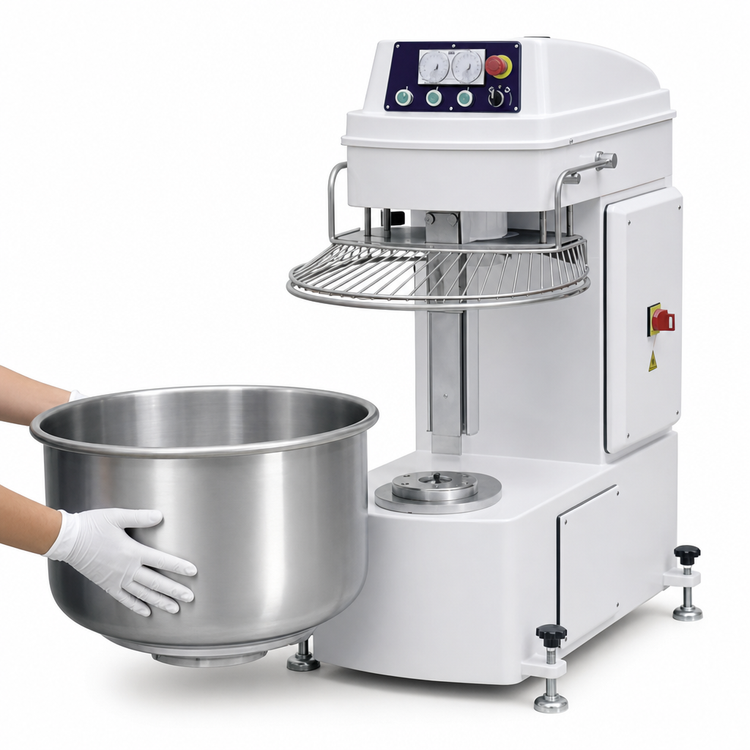 Product image #3 for Omcan 120 Liter 2-Speed Spiral Dough Mixer, 220V/3-Phase Floor Model