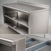 Thumbnail image #3 for Advance Tabco Special Value Economy Open Base Work Table with Mid-Shelf, 48 x 30 Inches, 5 Inch Backsplash