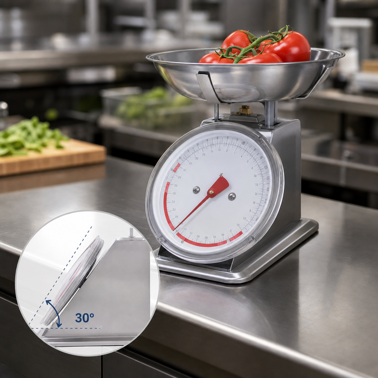 Product image #3 for Edlund Top-Loading Dial Portion Control Scale with Sloped Face and Stainless Steel Bowl, 32 oz Capacity