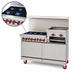 Thumbnail image #3 for American Range 72-Inch Commercial Gas Range with 8 Open Burners, 24-Inch Raised Griddle/Broiler, Convection Oven, and Standard Oven