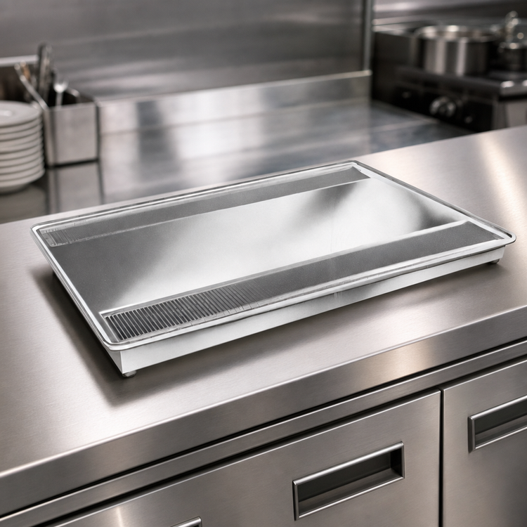 Product image #3 for Atlas Metal WU-44 Drop-In Single Urn Drain with Anti-Splash Grate