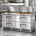 Thumbnail image #3 for True 64-Inch Two-Section 4-Drawer Stainless Steel Sandwich/Salad Prep Table with Rear-Mounted Self-Contained Refrigeration